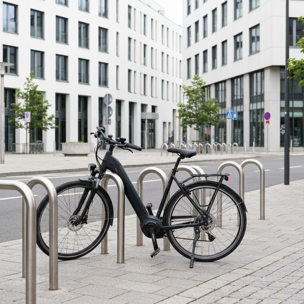 Fahrrad in einer städtischen Parksituation